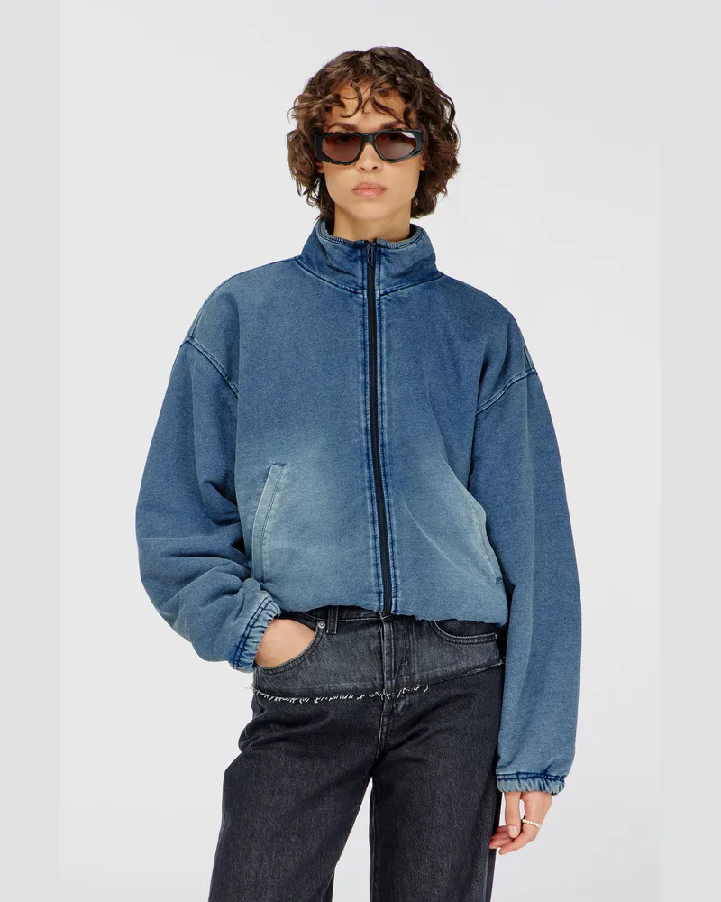 Diesel Sweatjacke mit Denim-Effekt - Jacken - Damen - Blau Blau