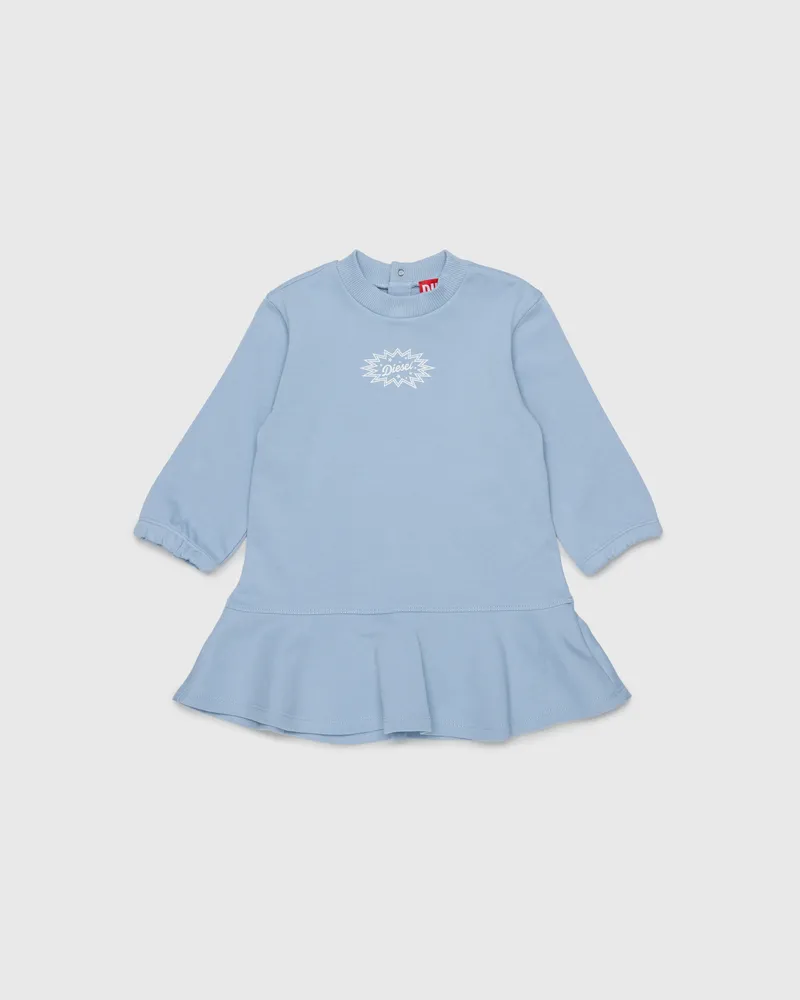 Diesel Sweatshirt-Kleid mit Rüschenabschluss - Kleider - Damen - Blau Blau
