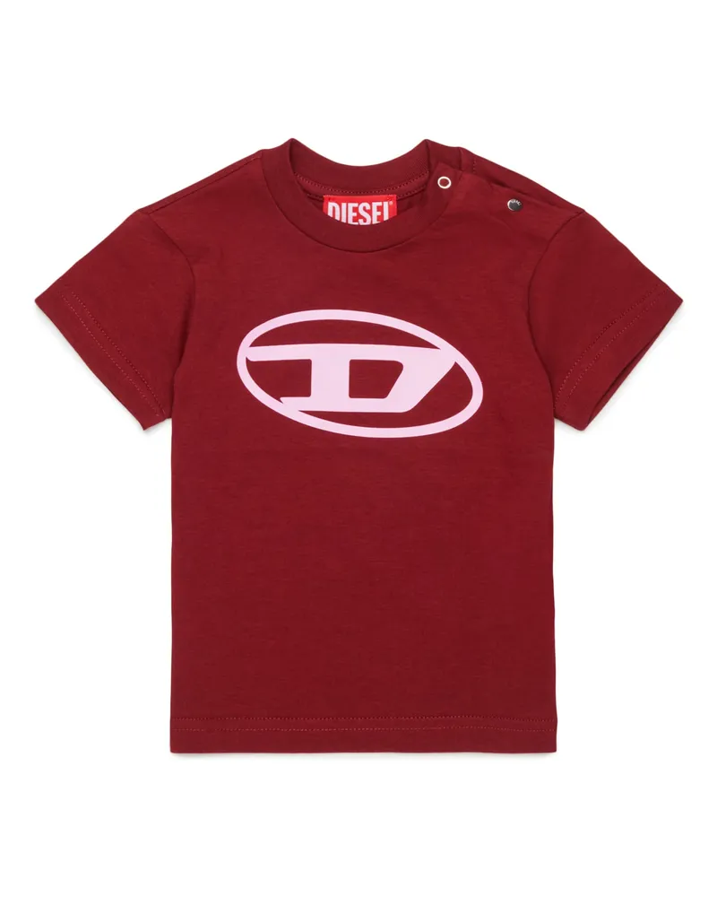 Diesel Baumwoll-T-Shirt mit Oval D Print - T-Shirts und Tops - Herren - Rot Rot