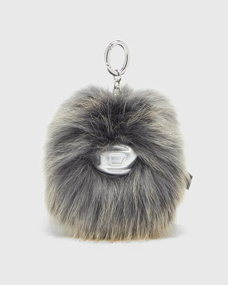 Diesel Flauschiger Anhänger mit Pendant - Charms und Schlüsselanhänger - Unisex - Grau Grau