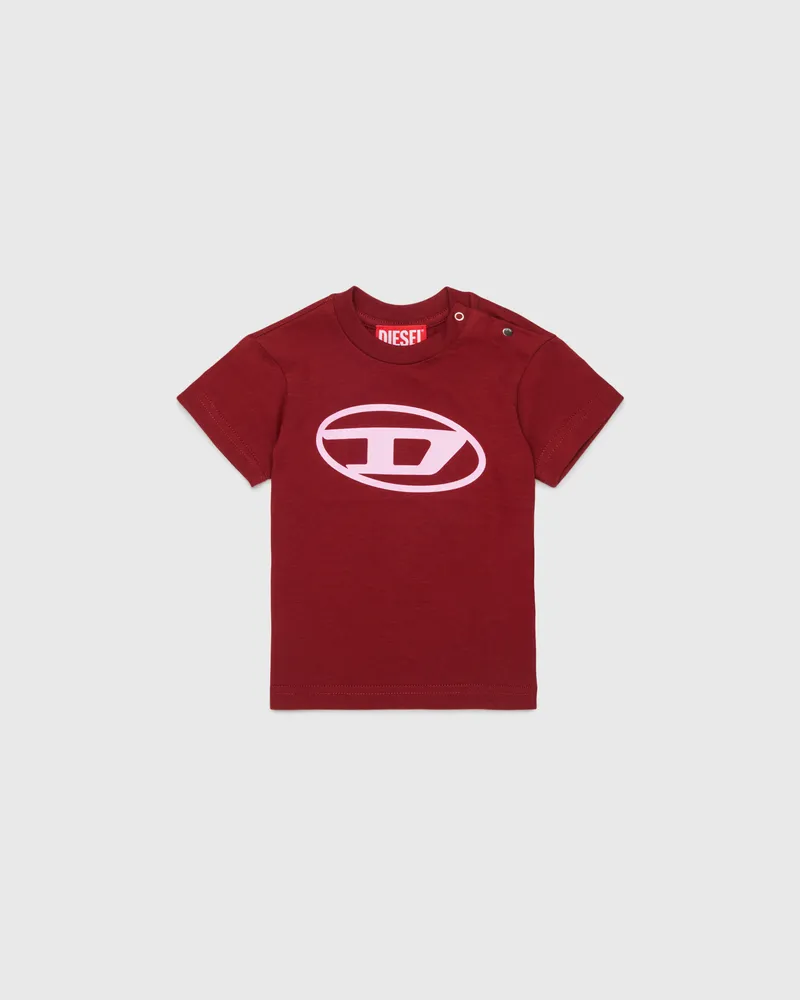 Diesel Baumwoll-T-Shirt mit Oval D Print - T-Shirts und Tops - Herren - Rot Rot