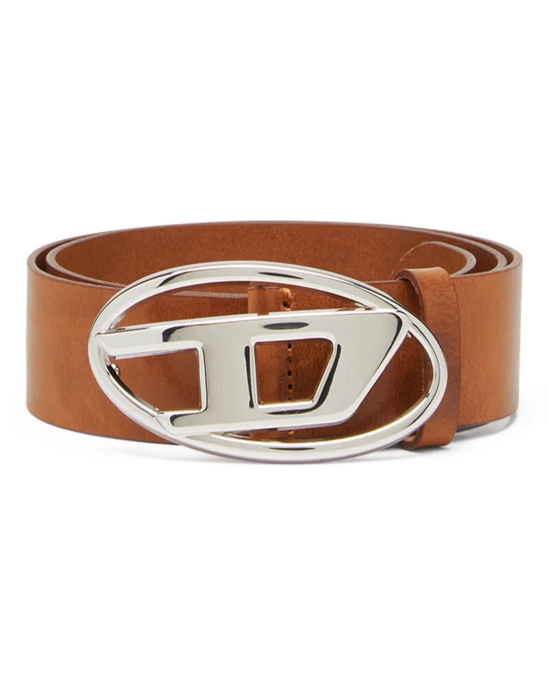 Diesel 3.9cm Gürtel mit D-Logoschließe - Gürtel - Damen - Braun Braun