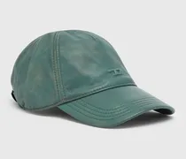 Baseballkappe aus behandeltem Leder - Hüte - Herren - Grün