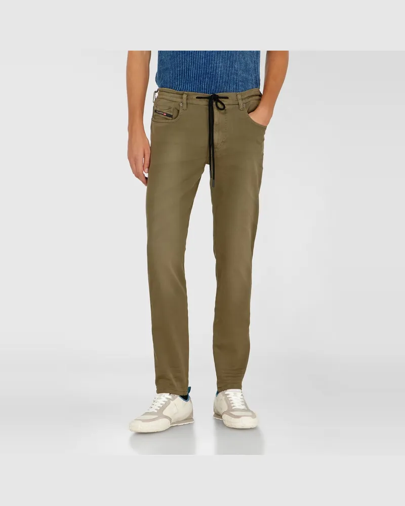 Diesel Slim Regular Waist 2062 D-Strukt Joggjeans, Farbig, Reißverschluss Grün