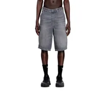 Locker geschnittene Jeansshorts - Denim Kurze Hose - Herren - Grau
