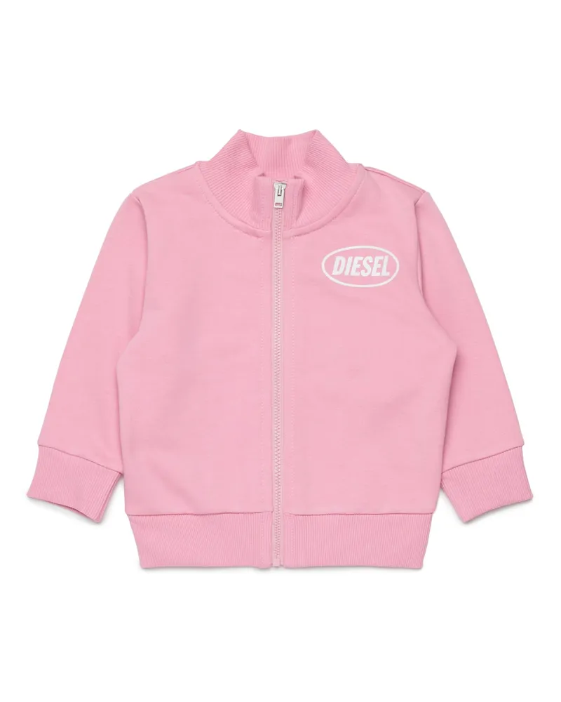 Diesel Sweatshirt aus Baumwolle mit Reißverschluss - Sweatshirts - Unisex - Rosa Rosa