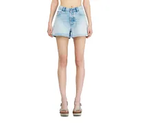 Shorts aus zerstörtem Denim - Kurze Hosen - Damen - Blau