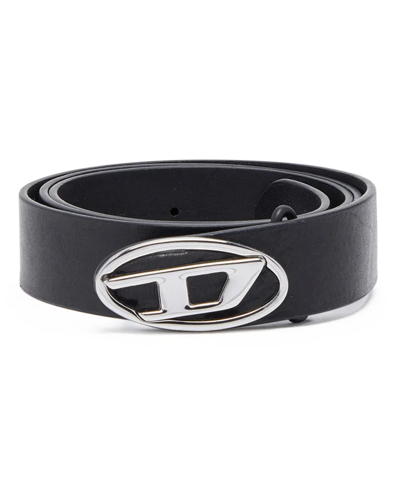 Diesel 2.9cm Gürtel aus Leder zum mit Oval D-Logo - Gürtel - Herren - Schwarz Schwarz