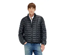 Biker-inspirierte Steppjacke mit tonalen Paspeln - Winterjacken - Herren - Schwarz