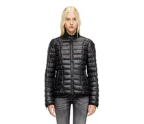 Steppjacke mit Biker-Details - Winterjacken - Damen - Schwarz