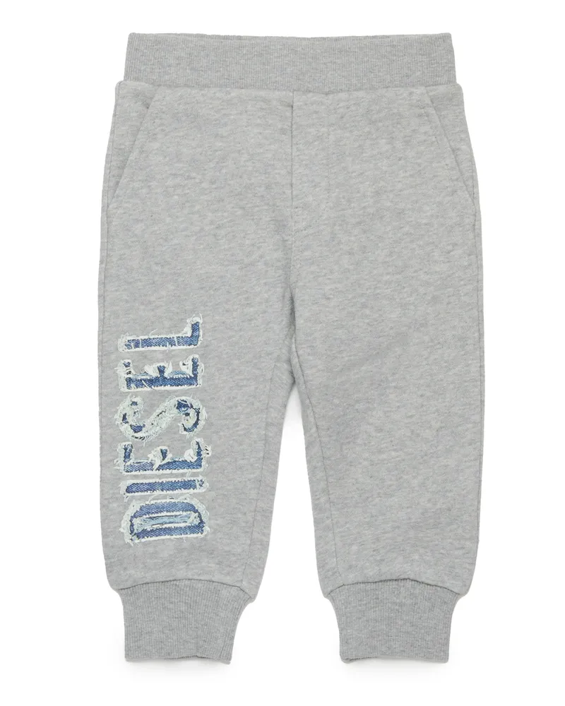 Diesel Sweathose mit ausgefranstem Logo aus Denim - Hosen - Herren - Grau Grau