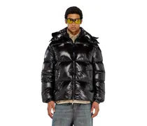 Daunen-Steppjacke mit abnehmbarer Kapuze - Winterjacken - Herren - Schwarz