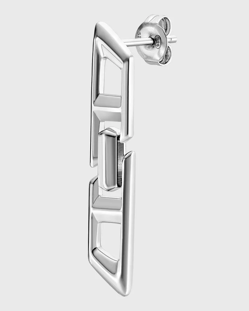 Diesel D Logo-Ohrring aus Sterlingsilber - Ohrringe - Unisex - Silber Silber