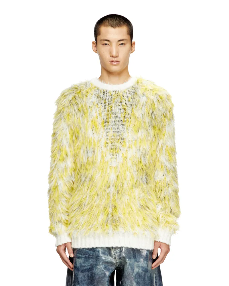 Diesel Pullover aus flauschigem Jacquard-Strick - Strickwaren - Herren - Bunt Bunt