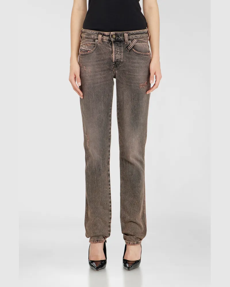 Diesel Slim Jeans Low Waist 1992 D-Jiann, Farbig, Knopfverschluss Rosa