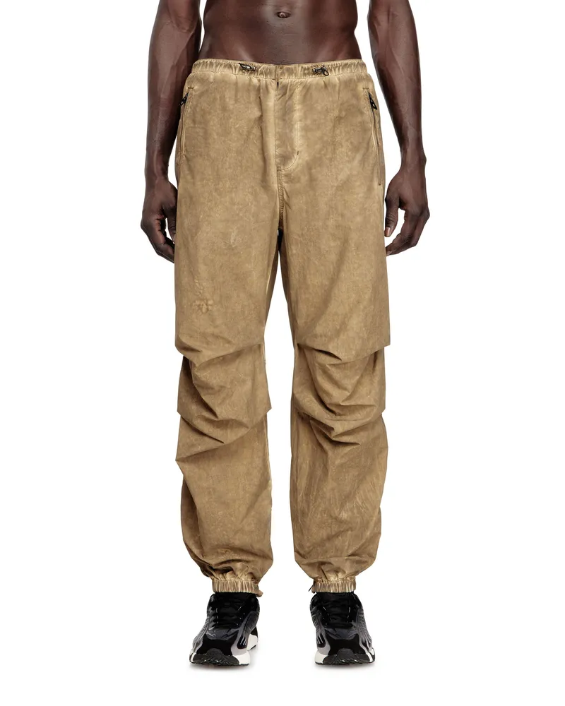 Diesel Cargo-Hosen aus Taslan mit Verschmutzungseffekt - Hosen - Herren - Braun Braun