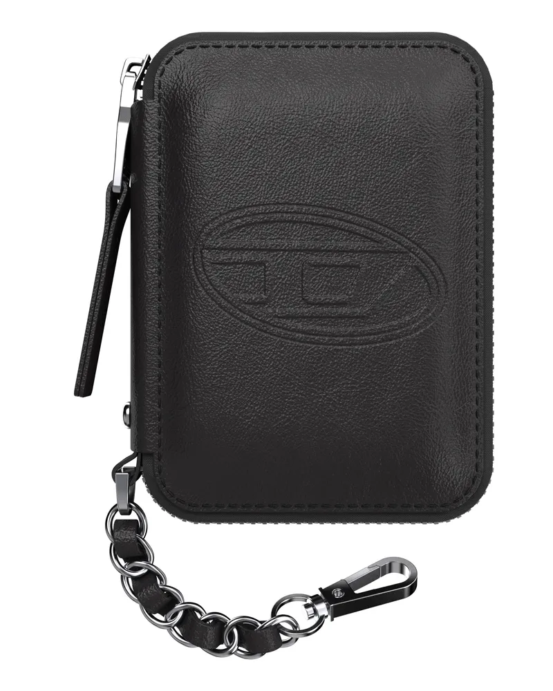 Diesel Oval D MagSafe-Tasche - Universal pouches - Unisex - Schwarz Schwarz
