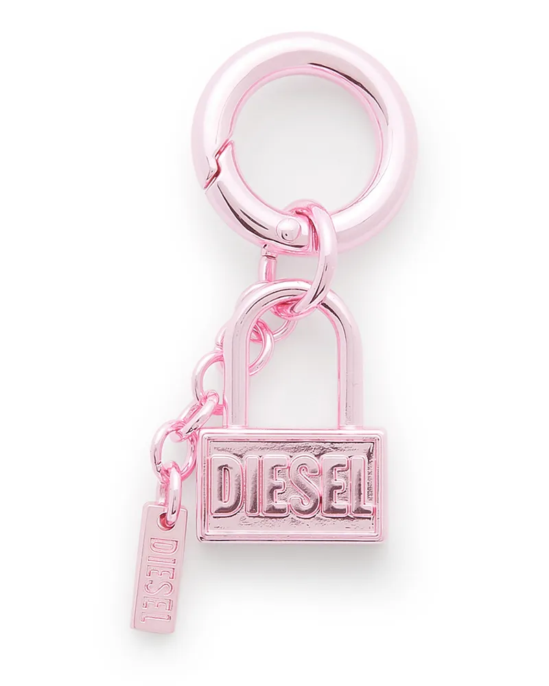 Diesel Metall-Schlüsselanhänger mit Vorhängeschloss-Design - Charms und Schlüsselanhänger - Unisex - Rosa Rosa