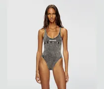 Body aus Denim-Effekt-Jersey - Bodys - Damen - Grau
