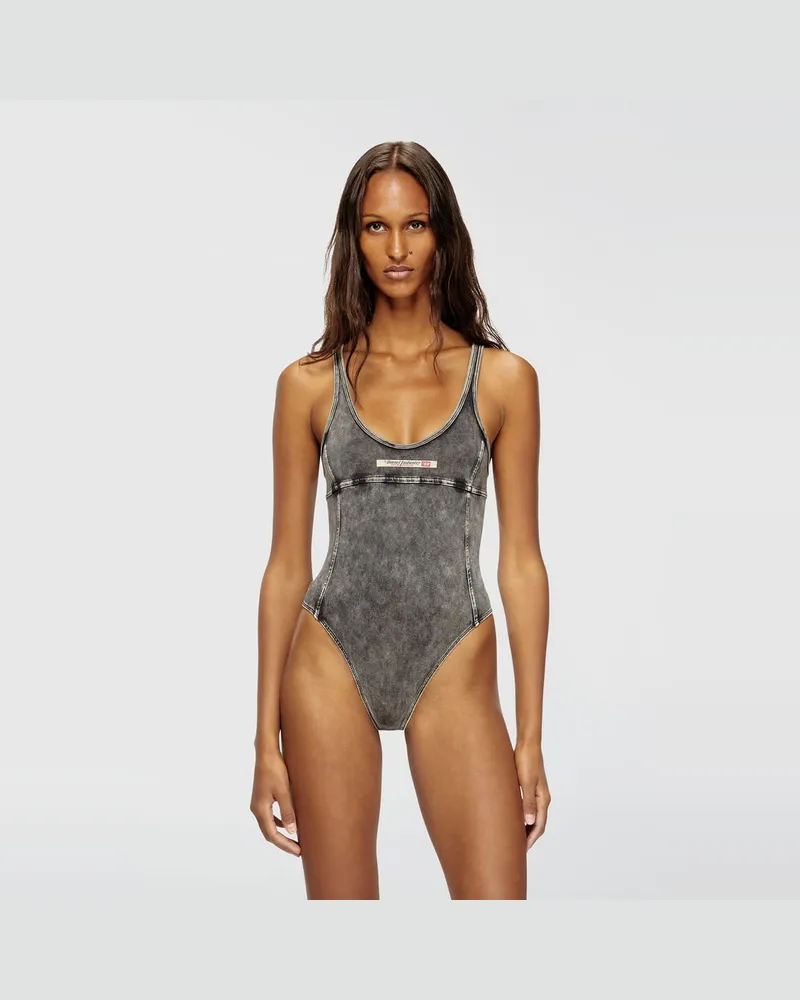 Diesel Body aus Denim-Effekt-Jersey - Bodys - Damen - Grau Grau