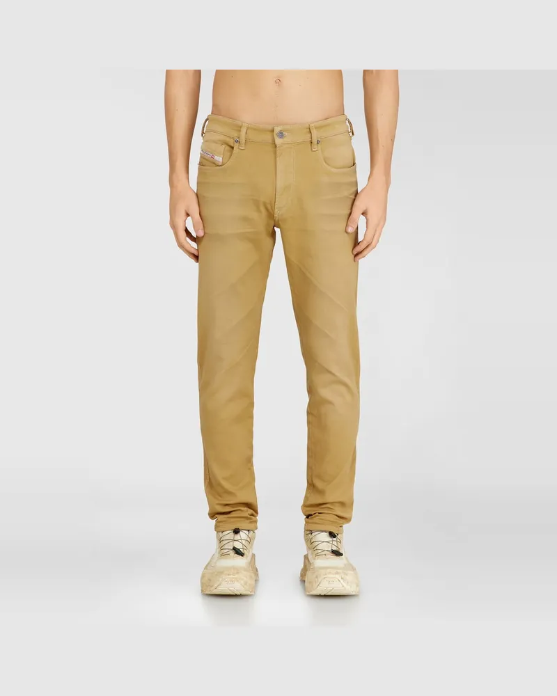 Diesel Slim Regular Waist 2062 D-Strukt Joggjeans, Farbig, Reißverschluss Beige