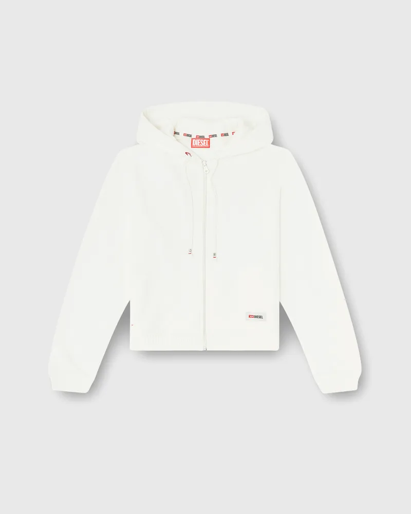 Diesel Kapuzenpullover aus aufgerauter Baumwollmischung - Oberteile - Damen - Weiss Weiss