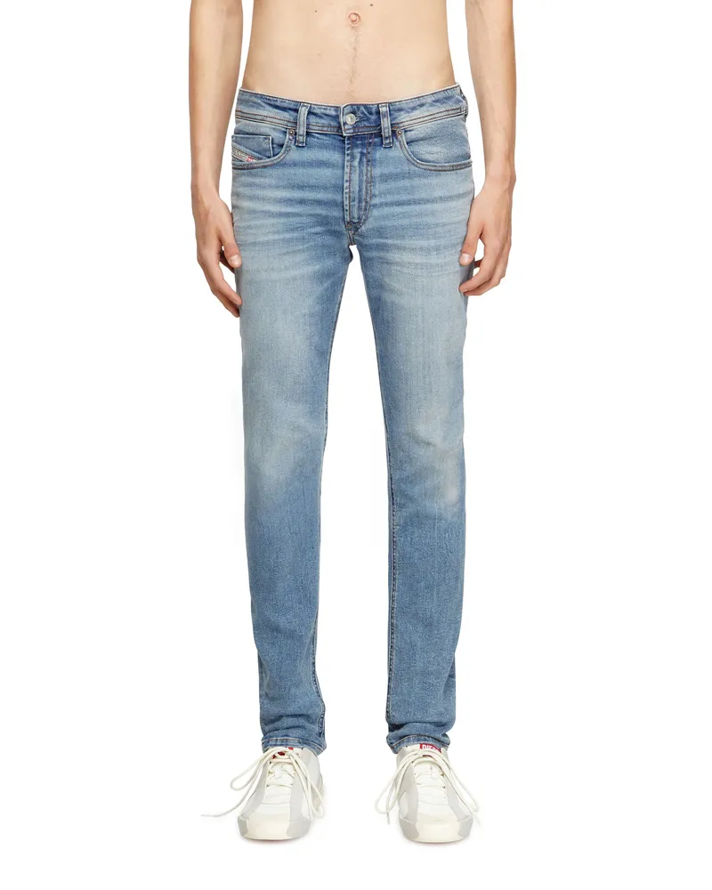 Diesel Skinny Jeans Low Waist 1979 Sleenker, Hellblau, Reißverschluss Blau