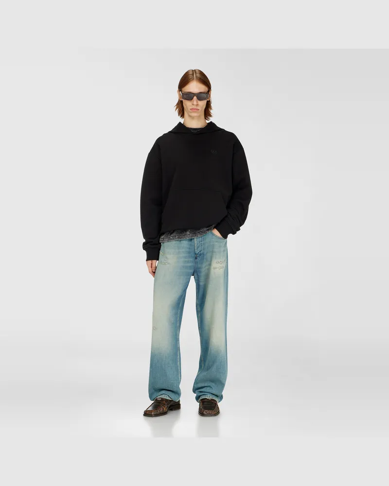 Diesel Hoodie mit Logo-Stickerei - Sweatshirts - Herren - Schwarz Schwarz