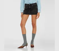 Minirock aus Denim in cleaner Waschung - Röcke - Damen - Schwarz