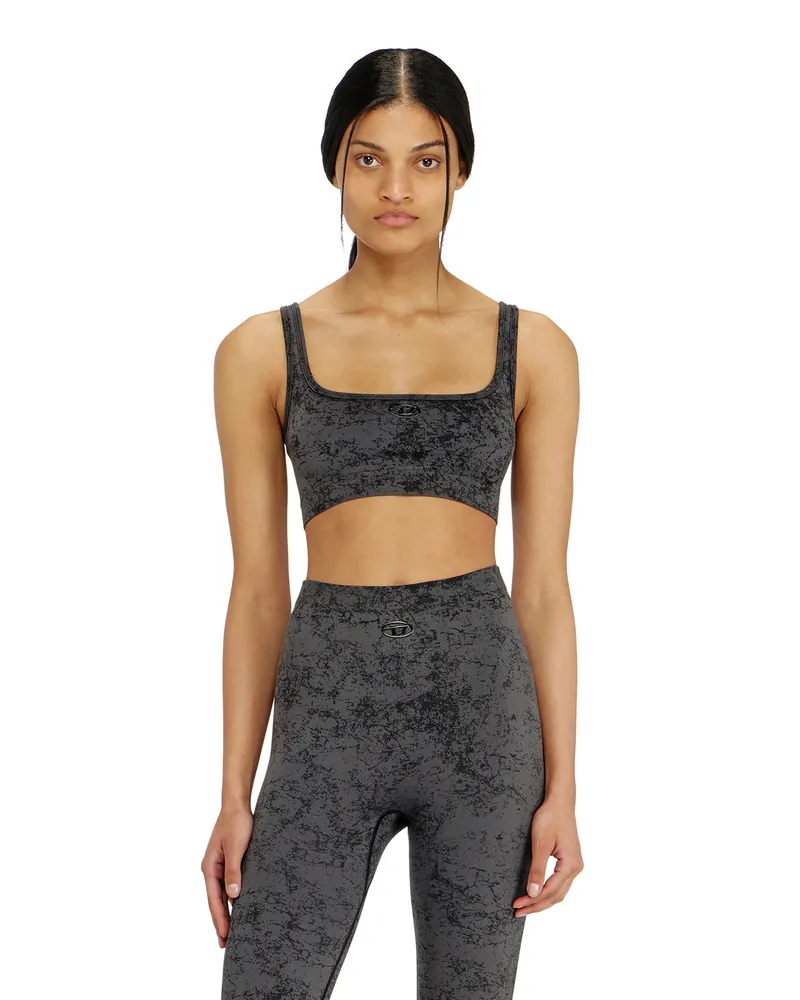 Diesel Sport-BH mit Utility-Print - BHs - Damen - Grau Grau