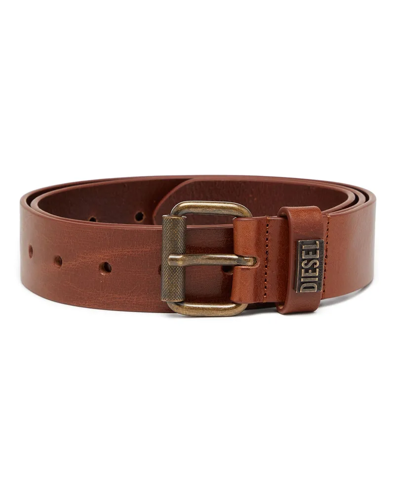 Diesel 3.5 cm breiter Ledergürtel mit Marken-Metallschnalle - Gürtel - Herren - Braun Braun