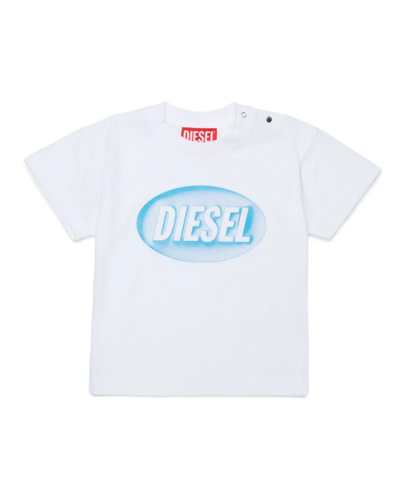 Diesel T-Shirt aus Baumwolle mit Logo-Print - T-Shirts und Tops - Unisex - Weiss Weiss