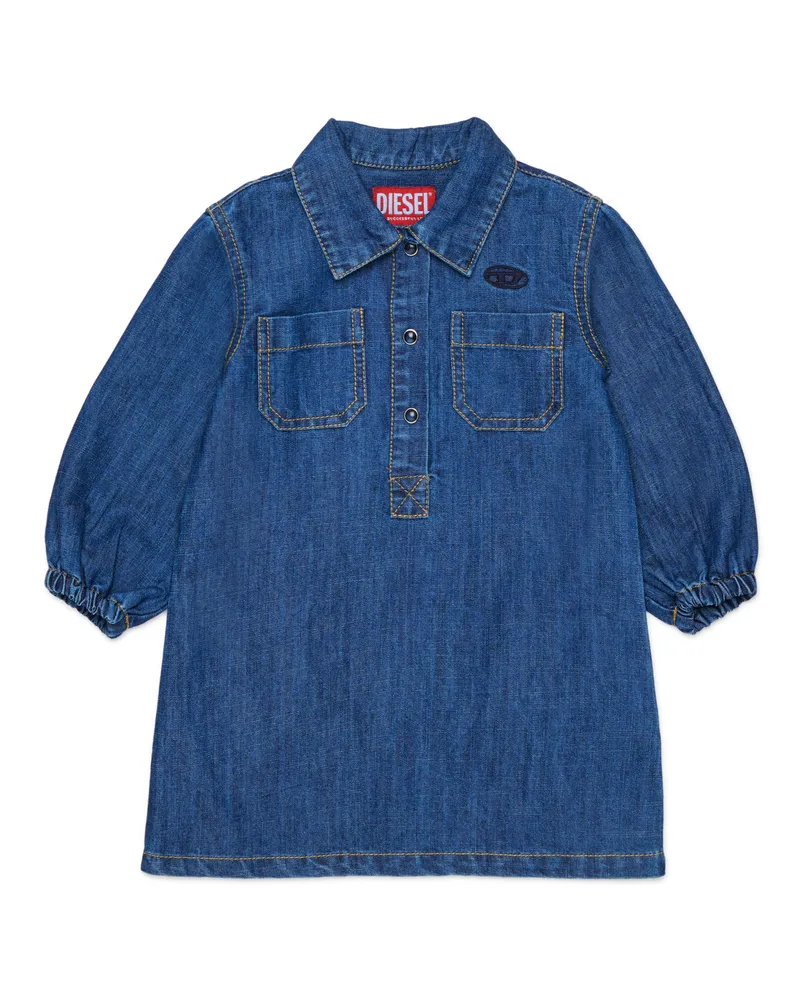 Diesel Jeanskleid mit Oval D Logo-Stickerei - Kleider - Damen - Blau Blau