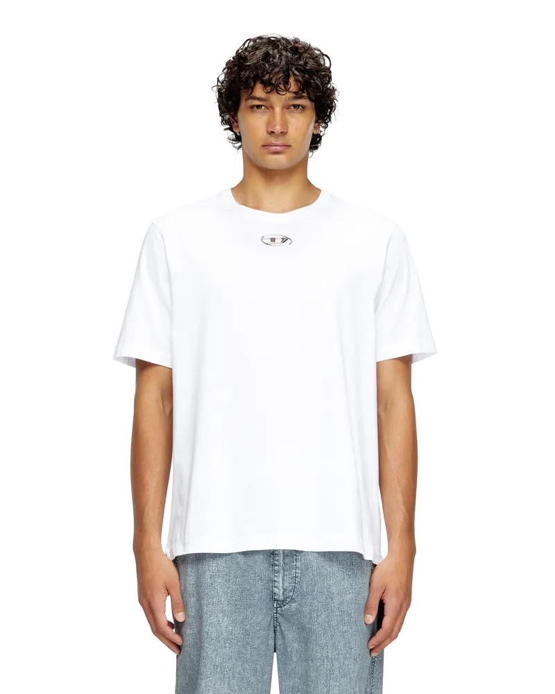 Diesel T-Shirt mit Spritzguss-Logo - T-Shirts - Herren - Weiss Weiss