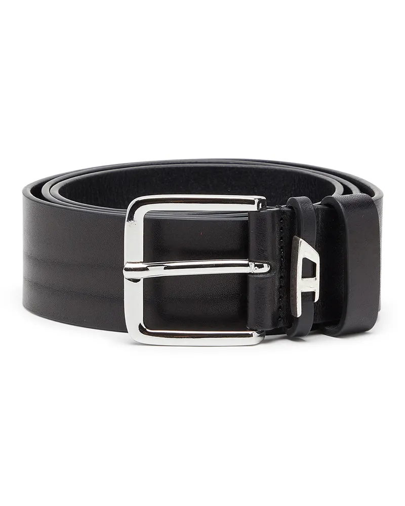 Diesel 4 cm Gürtel aus Crinkle-Leder - Gürtel - Herren - Schwarz Schwarz