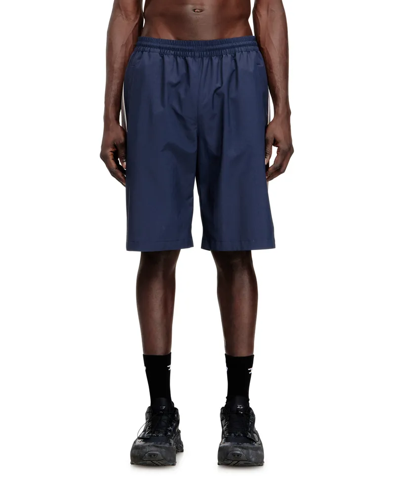 Diesel Nylonshorts mit kontrastierender Paspelierung - Kurze Hosen - Herren - Blau Blau