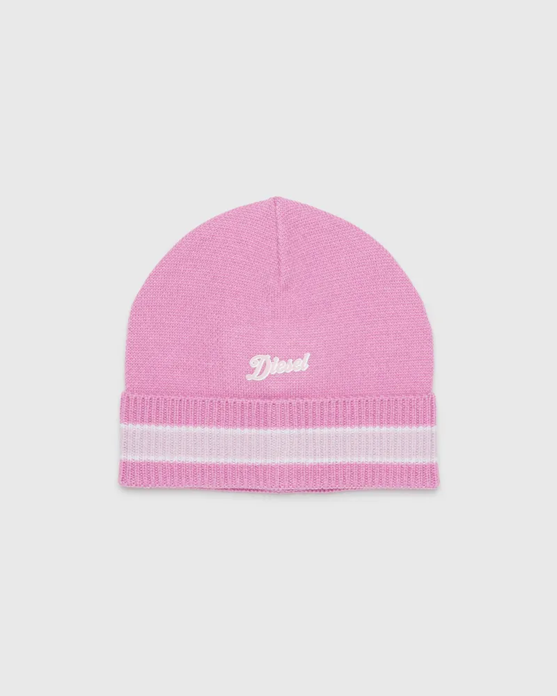 Diesel Gestreifte Mütze aus Wollmischung - Weitere Accessoires - Unisex - Rosa Rosa