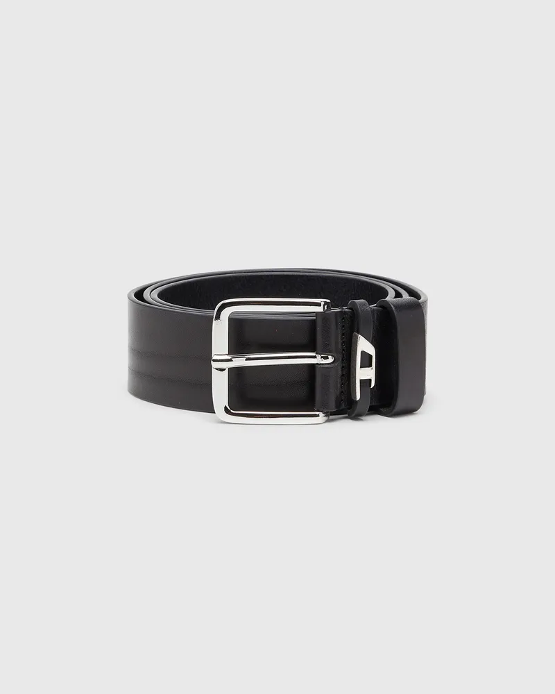 Diesel 4 cm Gürtel aus Crinkle-Leder - Gürtel - Herren - Schwarz Schwarz