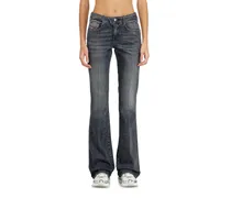 Bootcut Jeans Low Waist 1969 D-Ebbey, Schwarz/Dunkelgrau, Reißverschluss