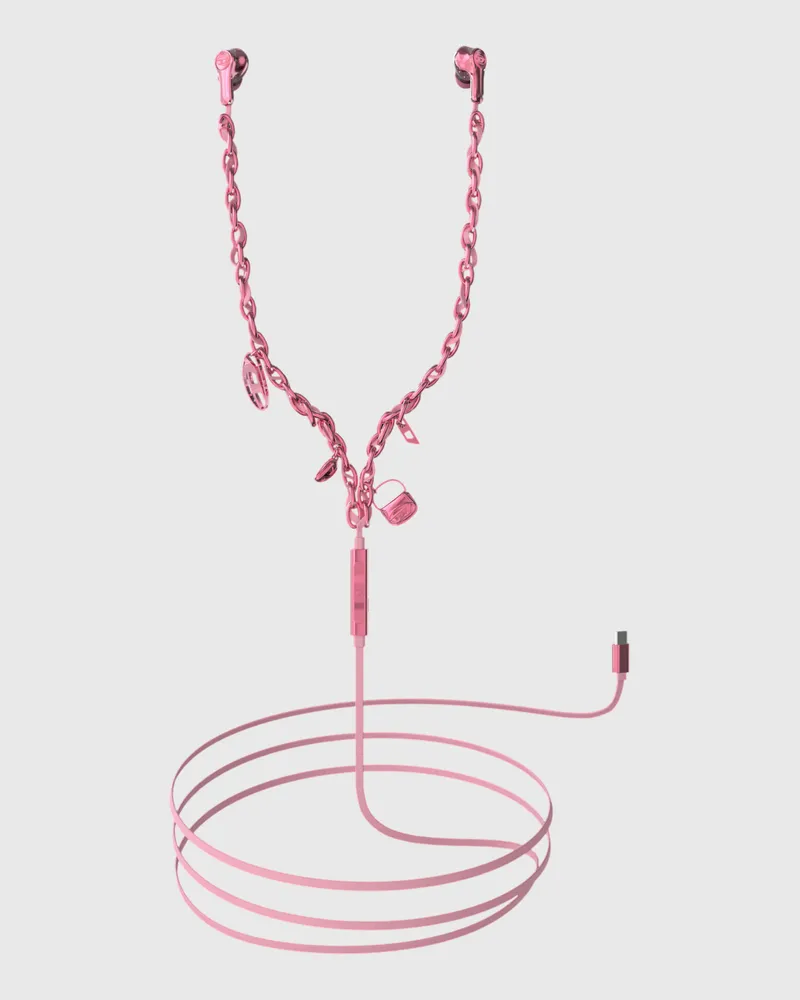 Diesel Rosa wired earbuds und charms - Kopfhörer - Unisex - Rosa Rosa