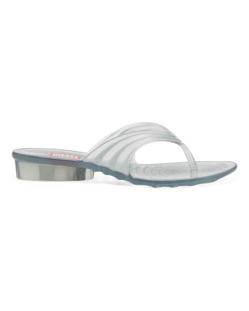 Diesel Künstlerisch gestaltete Flip-Flops aus Melflex - Sandalen - Damen - Grau Grau
