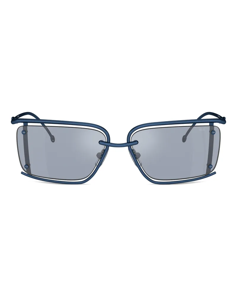 Diesel Rechteckiges Modell Brille - Sonnenbrille - Unisex - Blau Blau