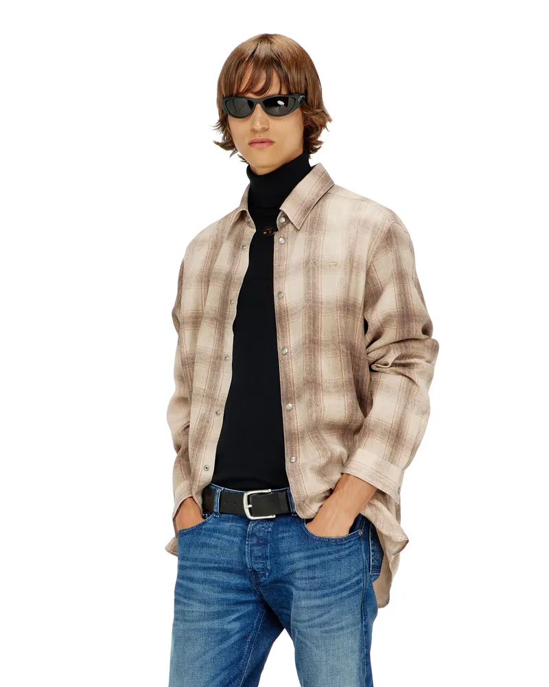 Diesel Rollkragenpullover aus Wolle mit Cutout-Logo - Strickwaren - Herren - Schwarz Schwarz