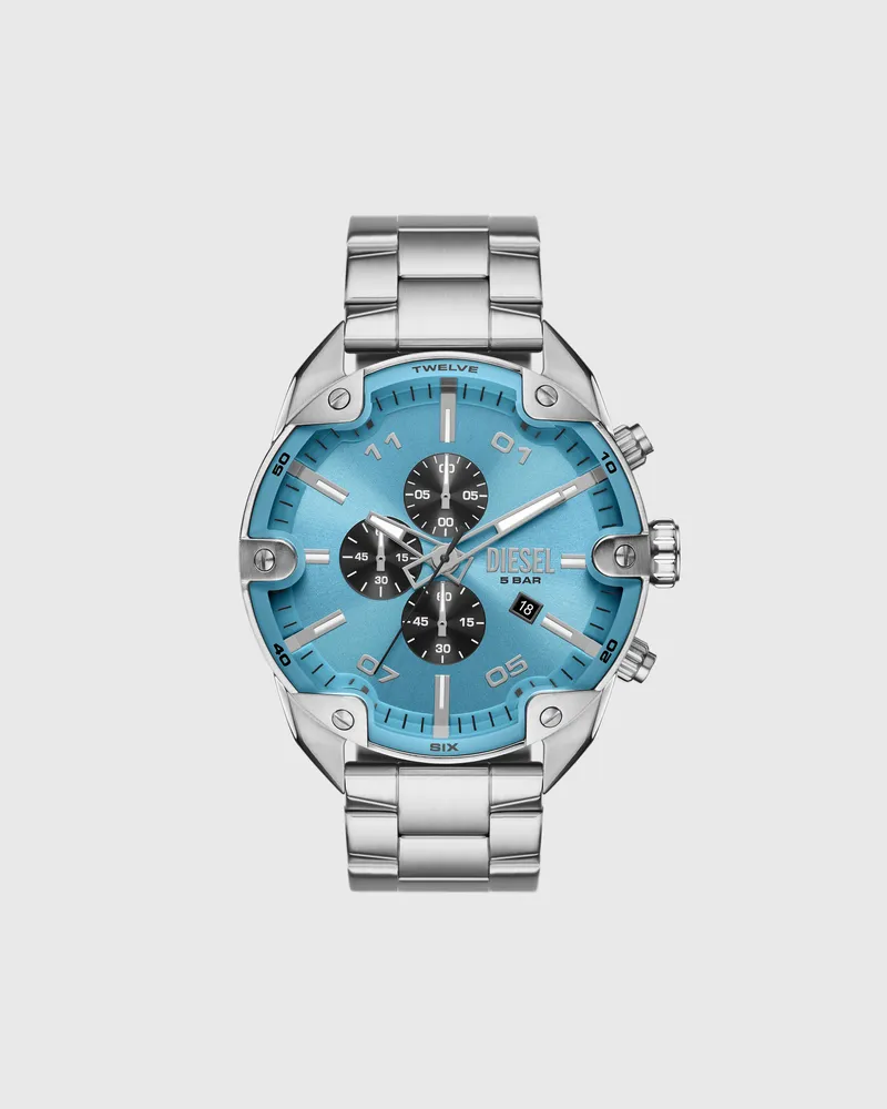Diesel Spiked Chronograph Edelstahl - Uhren - Herren - Silber Silber