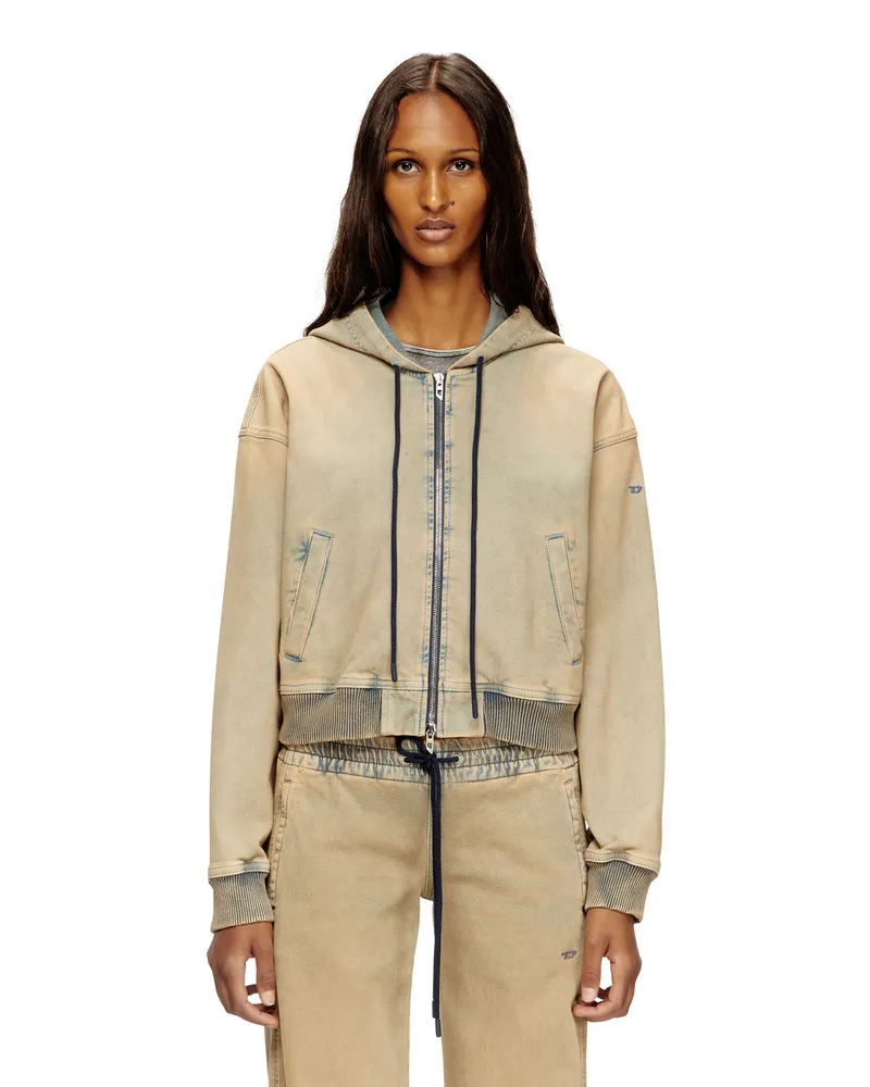 Diesel Reißverschluss-Kapuzenpullover aus farbigen JoggJeans - Sweatshirts - Damen - Bunt Bunt