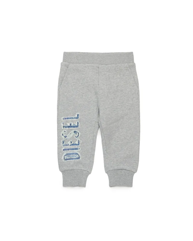 Diesel Sweathose mit ausgefranstem Logo aus Denim - Hosen - Herren - Grau Grau