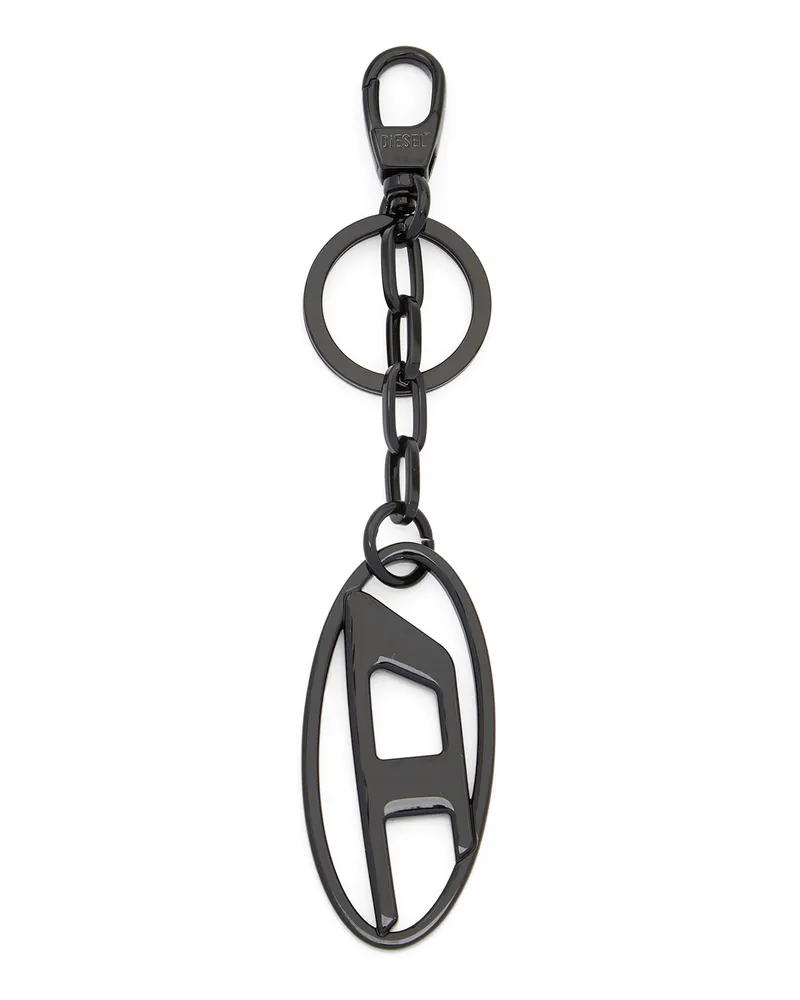 Diesel Schlüsselanhänger aus Metall mit Logo-Plakette - Charms und Schlüsselanhänger - Unisex - Schwarz Schwarz