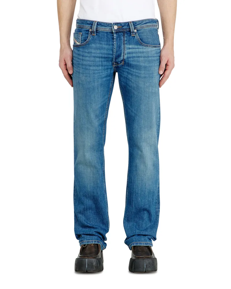 Diesel Regular Jeans Low Waist 1985 Larkee, Hellblau, Knopfverschluss Blau