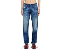 Slim Jeans Regular Waist 2019 D-Strukt, Dunkelblau, Reißverschluss