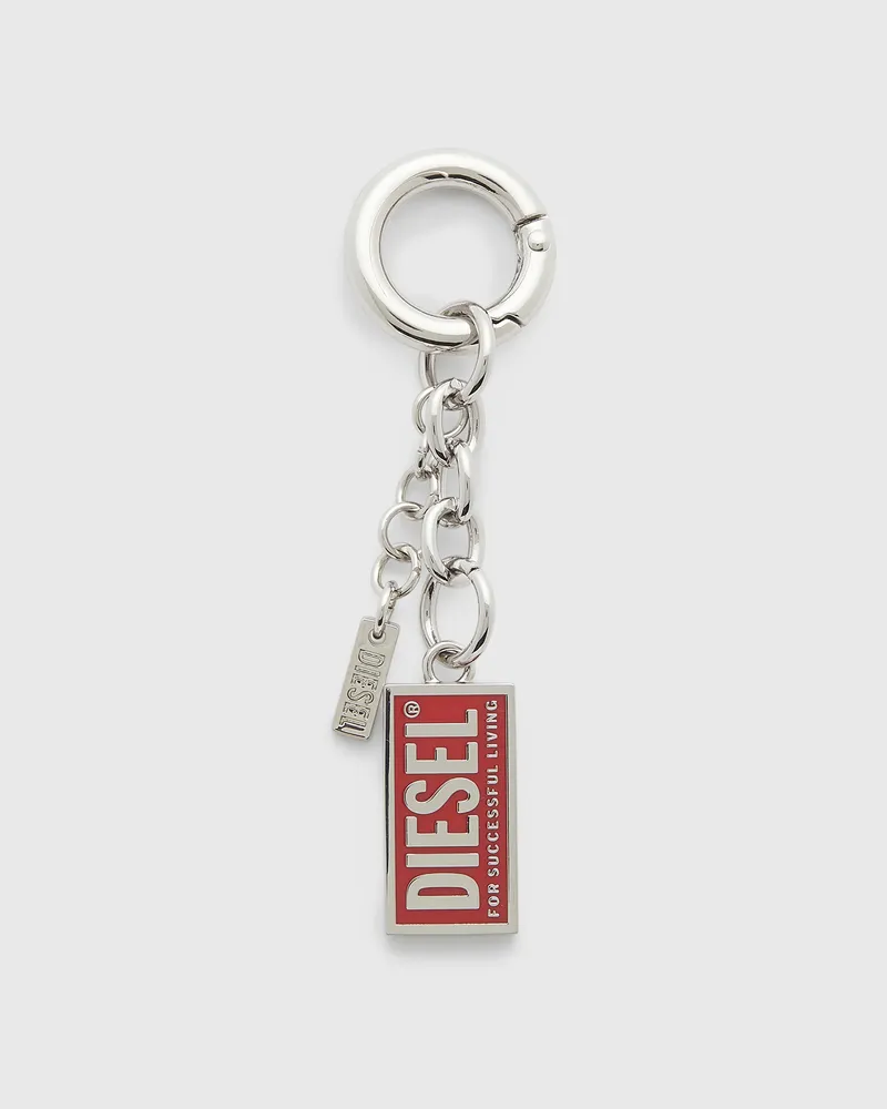 Diesel Metallschlüsselanhänger mit logo Biscotto Charm - Charms und Schlüsselanhänger - Damen - Silber Silber